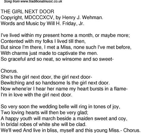 Lyrics to blink-182 The Girl Next Door. . The girl next door lyrics logan mark